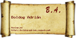 Boldog Adrián névjegykártya