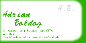 adrian boldog business card